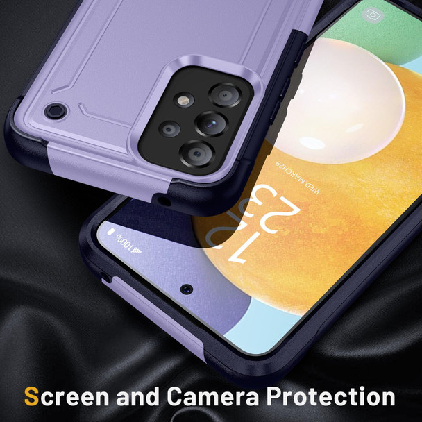 For Samsung Galaxy A32 4G 2 in 1 Soft TPU Hard PC Phone Case(Purple Royal Blue)