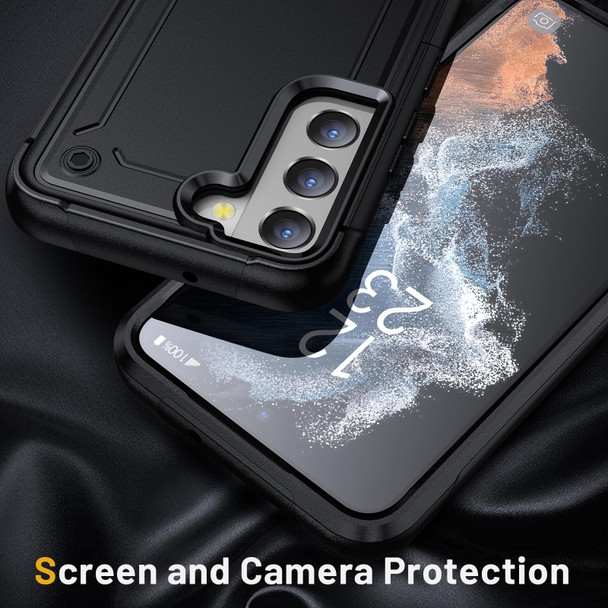 For Samsung Galaxy S21 5G 2 in 1 Soft TPU Hard PC Phone Case(Black)