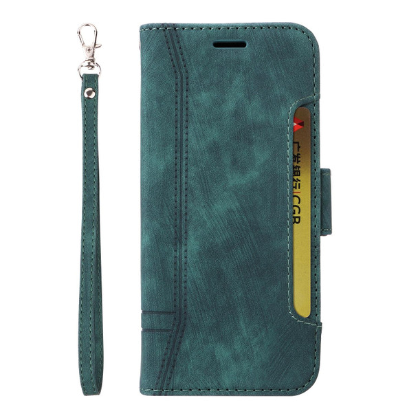 For OPPO A17 BETOPNICE Dual-side Buckle Leatherette Phone Case(Green)