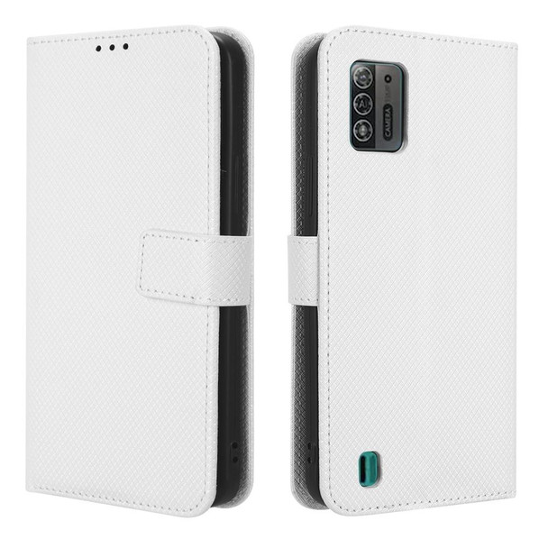 For ZTE Blade A52 Lite Diamond Texture Leather Phone Case(White)