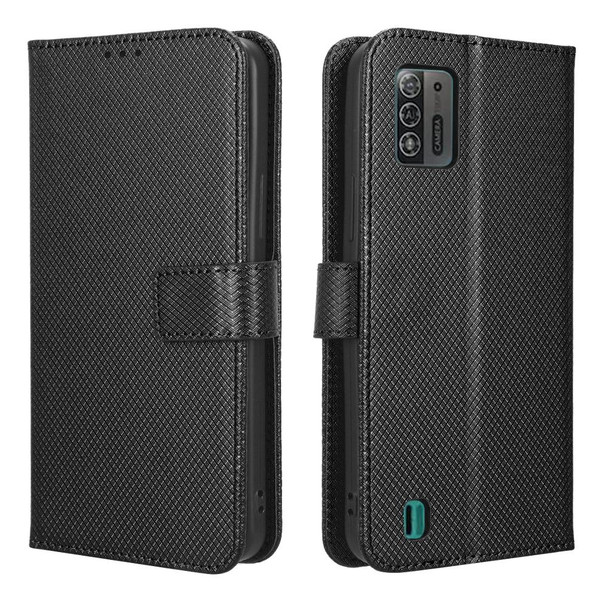 For ZTE Blade A52 Lite Diamond Texture Leather Phone Case(Black)