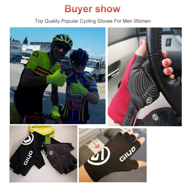 GIYO Outdoor Half-Finger Gloves Mountain Road Bike Cycling Gloves, Size: XL(Black)