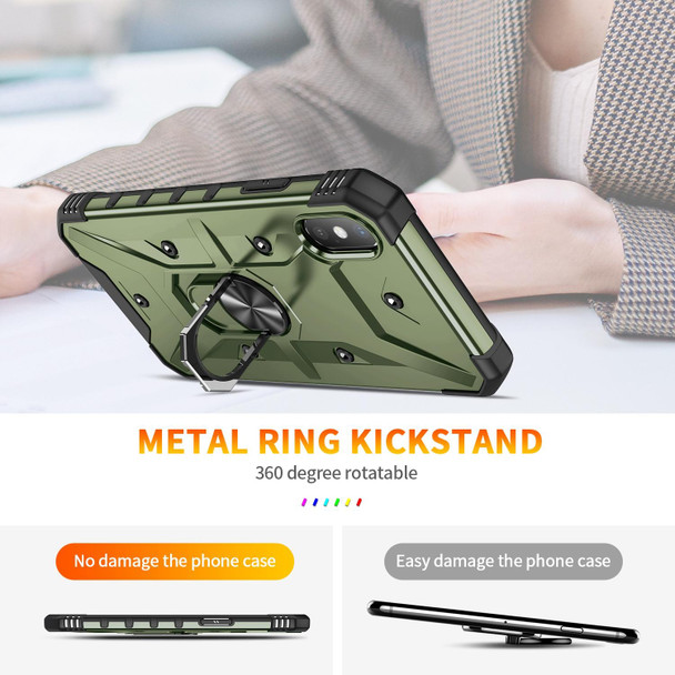 For iPhone X / XS Ring Holder Phone Case(Grey)