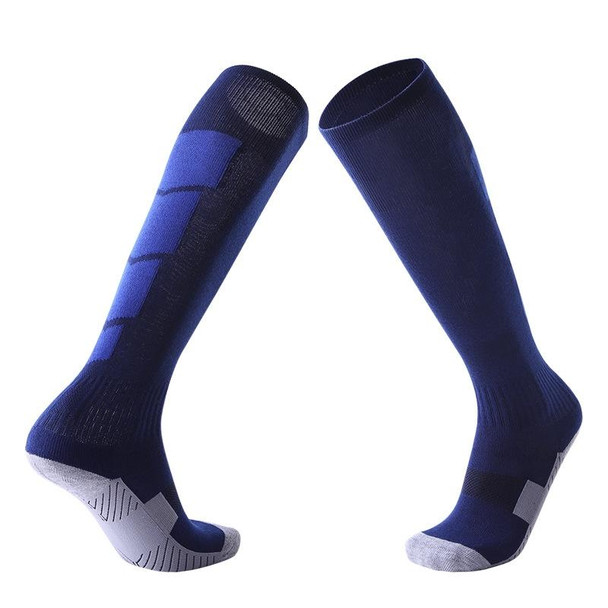 Adult Non-Slip Over-Knee Football Socks Thick Comfortable Wear-Resistant High Knee Socks(Sapphire)