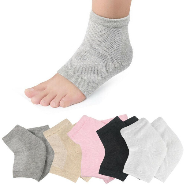 Heel Anti-cracking Aleeve Heel Protection Sock Sailboat Socks(Gray)