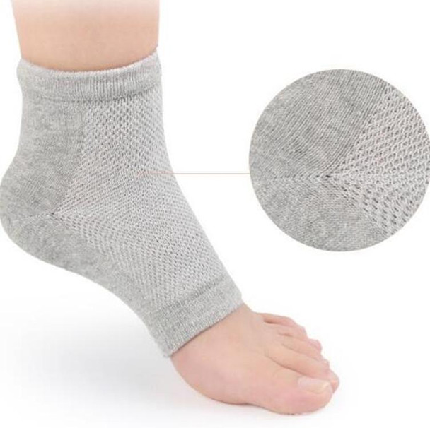 Heel Anti-cracking Aleeve Heel Protection Sock Sailboat Socks(Gray)
