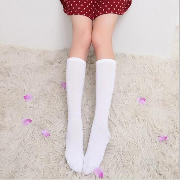 Solid Color Wild Socks and Knee Sports Socks(White)