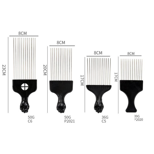 3 PCS Hairdressing Steel Needle Oil Hair Comb Plastic Haircut Pointed Tail Comb, Color Classification: C6