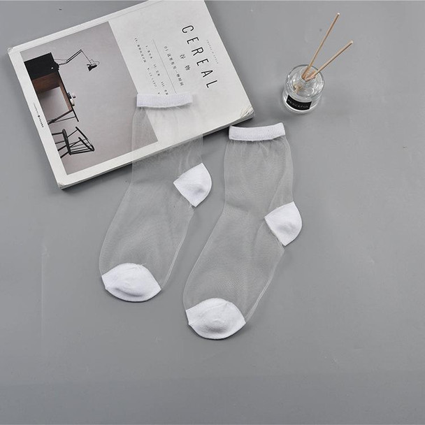 10 Pairs Sexy Lace Mesh Fiber Transparent Stretch Socks(square black nude socks)