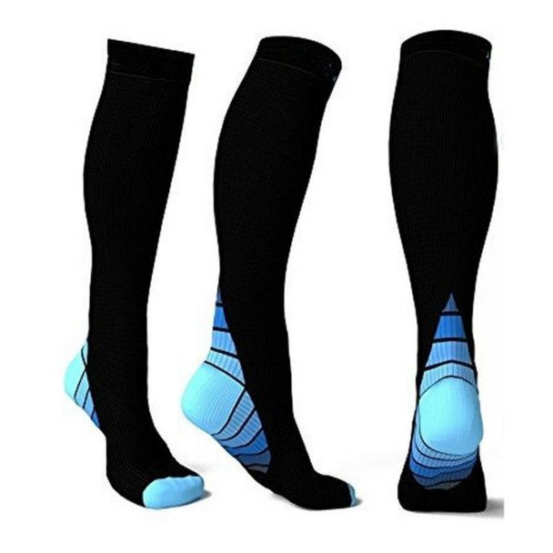 Outdoor Sports Running Nursing Calf Pressure Socks Function Socks, Size:L/XL(Blue)