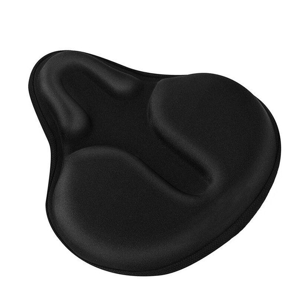 2 PCS Bicycle Cushion Cover Mountain Bike Road Bike Thickened Silicone Cushion Cover Riding Equipment(Black)