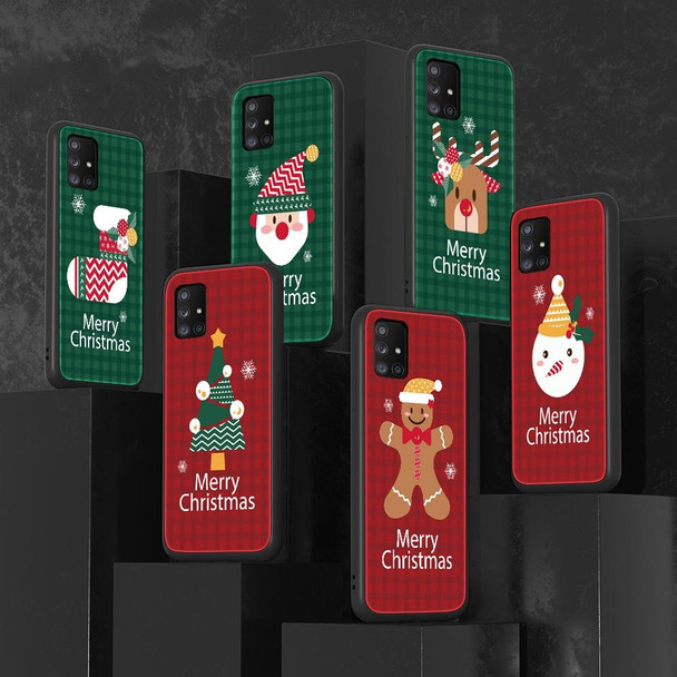 For Samsung Galaxy A51 4G Christmas Glass Phone Case(Santa Claus)