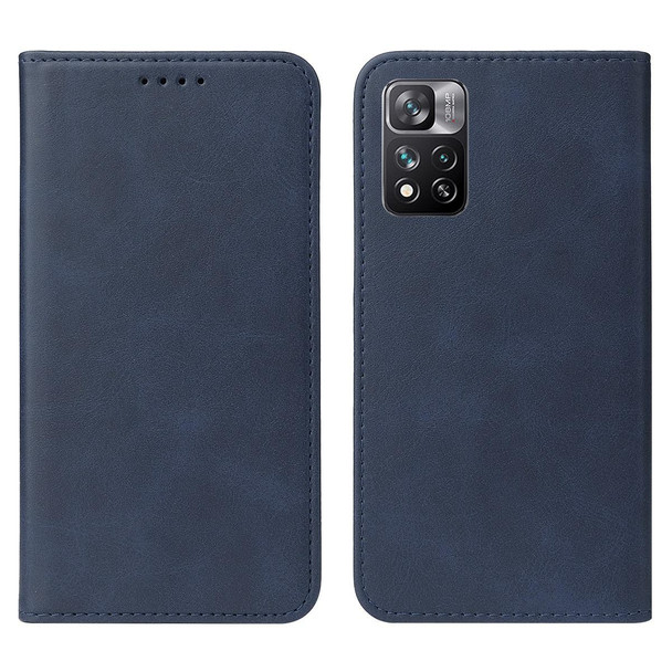 For Xiaomi Mi 11i / Poco F3 / Redmi K40 Magnetic Closure Leather Phone Case(Blue)