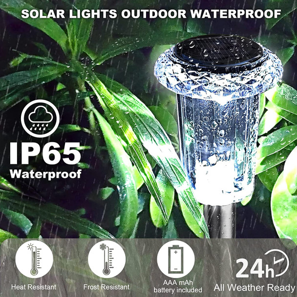 Pack of 6 RGB Solar Pathway Lights