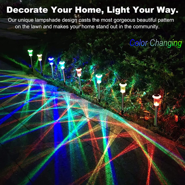 Pack of 6 RGB Solar Pathway Lights