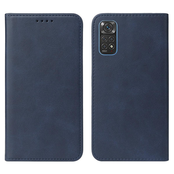 For Xiaomi Redmi Note 11S Magnetic Closure Leather Phone Case(Blue)