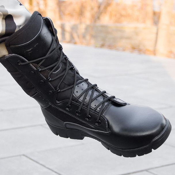 17 Outdoor Sports Wear-resistant Training Boots High-top Hiking Boots, Spec: Cowhide Wool(39)