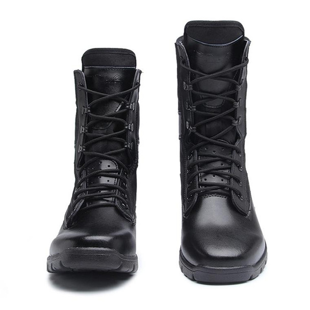 17 Outdoor Sports Wear-resistant Training Boots High-top Hiking Boots, Spec: Cowhide Wool(38)