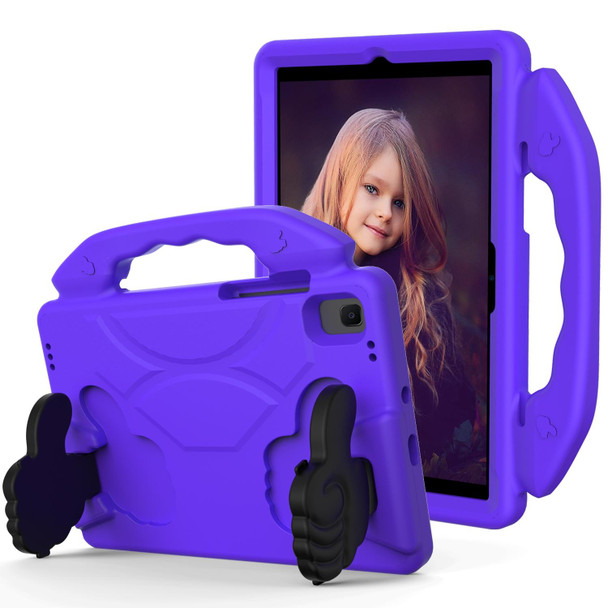 Samsung Galaxy Tab A7 10.4(2020)T500/T505 EVA Material Children Flat Anti Falling Cover Protective Shell With Thumb Bracket(Purple)