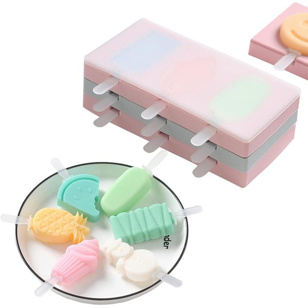 Silicone Cartoon Homemade Handmade DIY Ice Cream Popsicle Mould with Lid, Color Random Delivery, Style:Snowman Hippo Bunny
