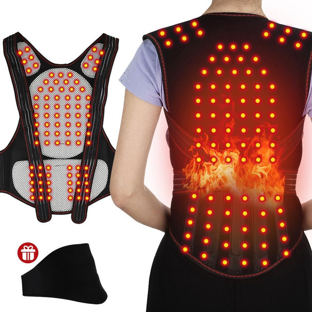 HailiCare Larger Version Household Neck Back Waist Protector Waistcoat Warm Vest Protective Gear with Magnet Therapy, Size:L