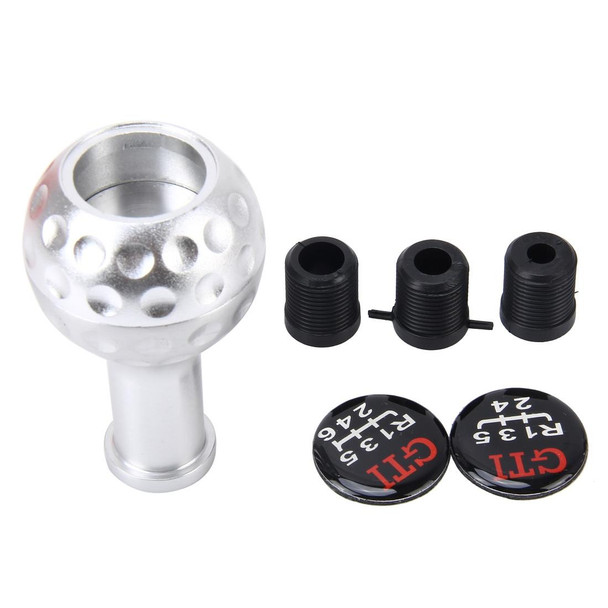 Universal Manual or Automatic Gear Shift Knob Fit for All Car(Silver)