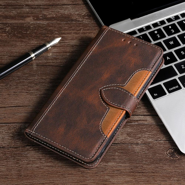 For vivo Y16 4G/Y02s 4G Skin Feel Magnetic Buckle Leather Phone Case(Brown)