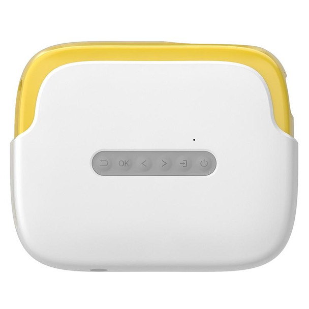 DR-860 1920x1080 1000 Lumens Portable Home Theater LED Projector, Plug Type: US Plug(Yellow  White)