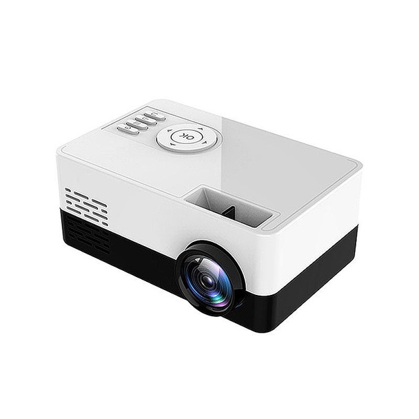 S261/J16 Home Mini HD 1080P Portable LED Projector, Support TF Card / AV / U Disk, Plug Specification:US Plug(White Black)