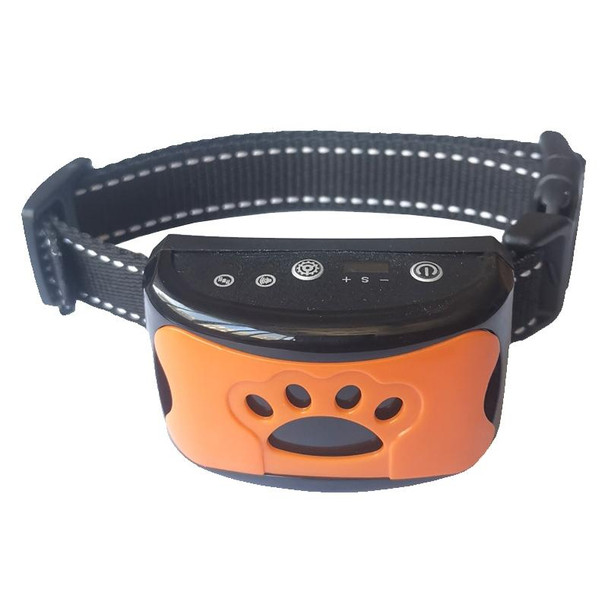 Rechargeable Waterproof Intelligent Identification Automatic Lock Bark Stop(Orange)