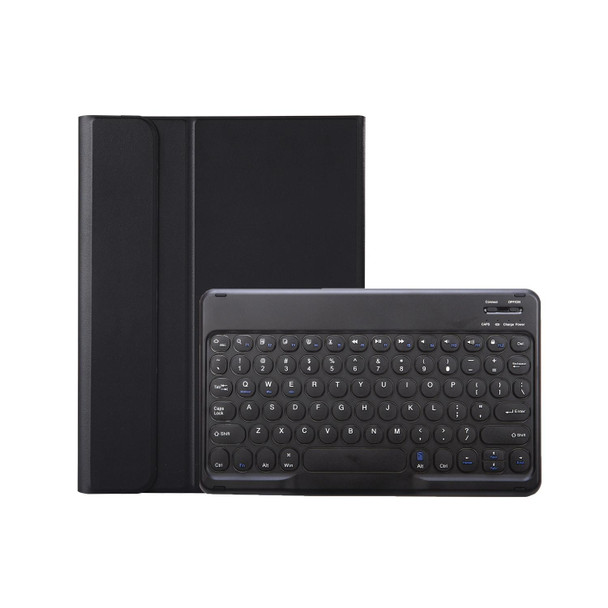 For iPad 10th Gen 10.9 2022 YA10B Lambskin Texture Bluetooth Keyboard Leatherette Tablet Case with Pen Slot(Black)