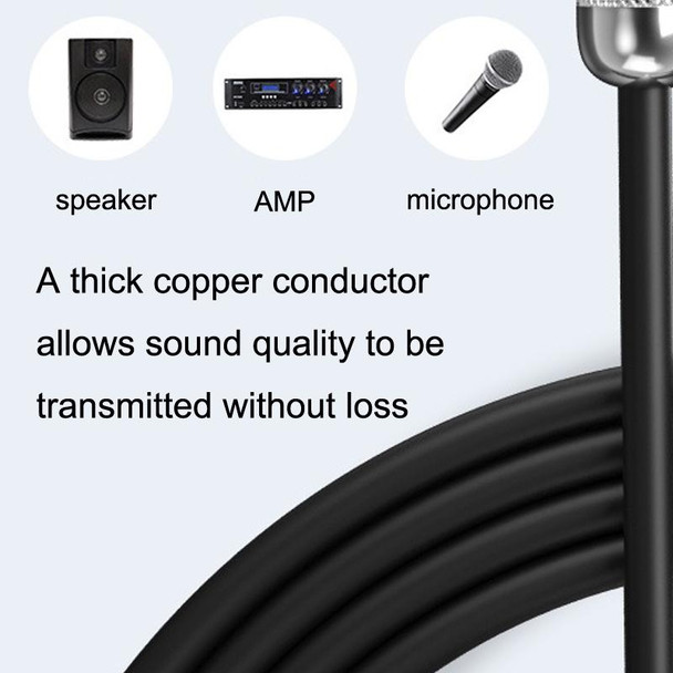 Guitar Connection Wire Folk Bass Performance Noise Reduction Elbow Audio Guitar Wire, Size:1m(Black)