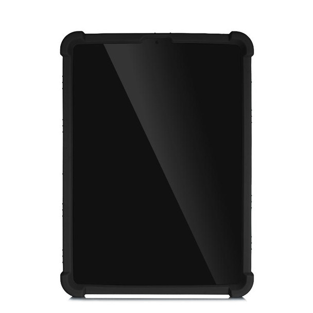 For iPad Pro 11 inch 2018 Tablet PC Silicone Protective Case with Invisible Bracket(Black)