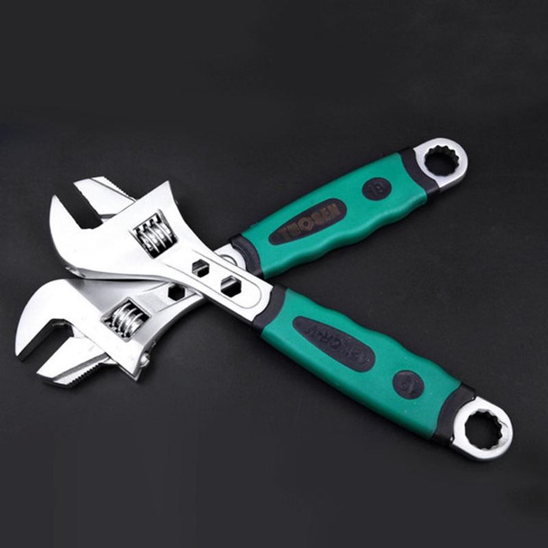 Multifunctional Water Pipe Wrench Movable Dual-purpose Spanner, Size:12 Inch