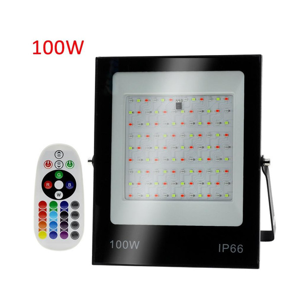 100W Colorful RGB Changing LED Flood Light With Remote Control