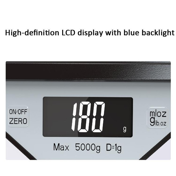 5kg/1g Kitchen Electronic Scale Coffee Scales Baking Food Scale Pallet Scale Pet Scale(Blue)