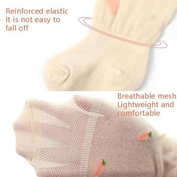 6 Pairs Baby Stockings Anti-Mosquito Thin Cotton Baby Socks, Toyan Socks: S 0-1 Years Old(Pink Watermelon)