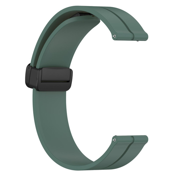 For Xiaomi MI Watch Color 2 22mm Solid Color Magnetic Clasp Silicone Watch Band(Olive Green)