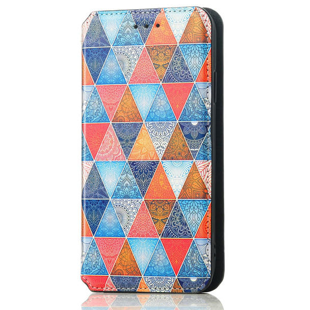 For Nokia G400 CaseNeo Colorful Magnetic Leatherette Phone Case(Rhombus Mandala)