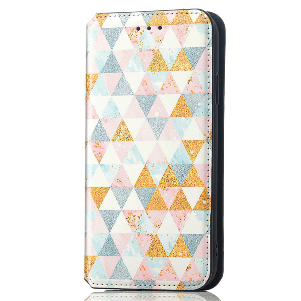 For  Xiaomi Redmi Note 11T CaseNeo Colorful Magnetic Leatherette Phone Case(Rhombus)