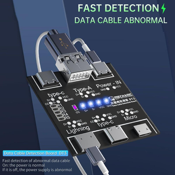 MECHANIC DT3 USB Data Cable Detection Board Short Circuit On-Off Switching Tester