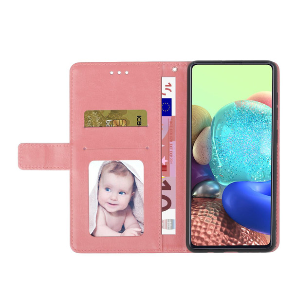 For Realme 10 4G HT01 Y-shaped Pattern Flip Leatherette Phone Case(Pink)
