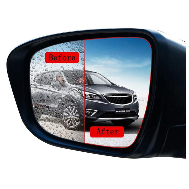 10 PCS Rainproof Anti-Fog And Anti-Reflective Film - Car Rearview Mirror Ellipse 100X145mm(Transparent)