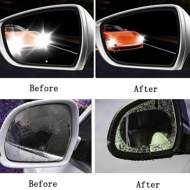 10 PCS Rainproof Anti-Fog And Anti-Reflective Film - Car Rearview Mirror Ellipse 100X145mm(Transparent)