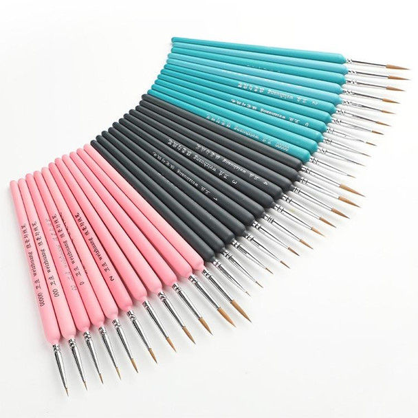 10 PCS 4 WeiZhuang Hook Line Pen Painting Hand-painted Watercolor Wolf Mint Hook Line Pen Painting Stroke Thin Line Brush, Color:Dark Blue