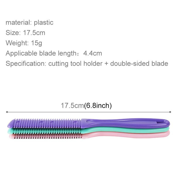 10 PCS Hair Tools Double-sided Knife Hair Comb Hair Bangs Trimmer Thinning Device Hair Clipper,  Random Color Delivery