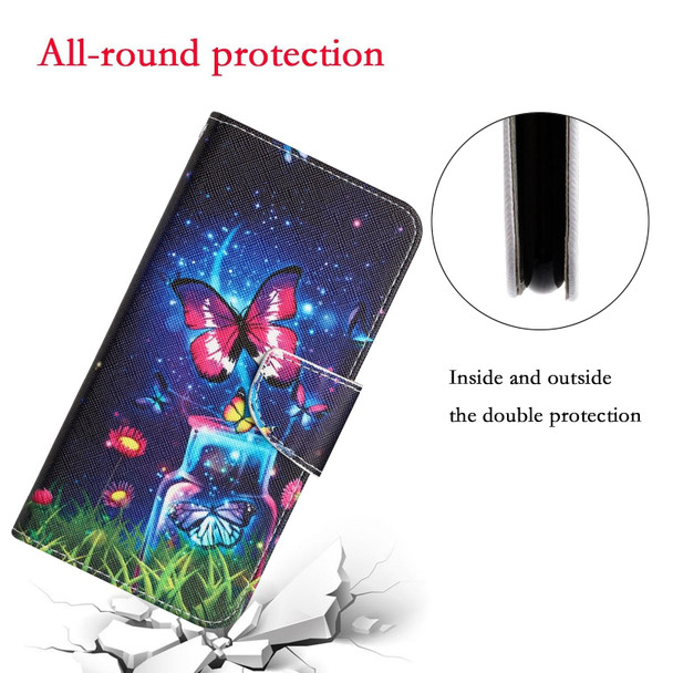 For Xiaomi Redmi A1 Colored Drawing Leather Phone Case(Bottle Butterfly)