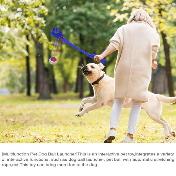 PQG-01 Dog Throw Ball Rod Outdoor Interactive Walk Dog Toys(Blue)