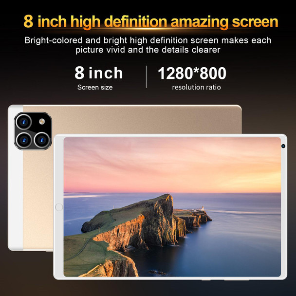 K10 3G Phone Call Tablet PC, 8.0 inch, 1GB+16GB, Android 5.1 MT6592 Octa Core, Support Dual SIM, WiFi, BT, GPS (Gold)