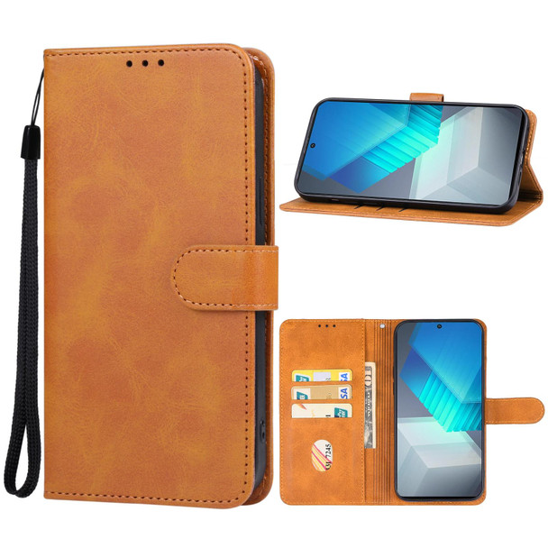 For vivo iQOO Neo7 Leatherette Phone Case(Brown)